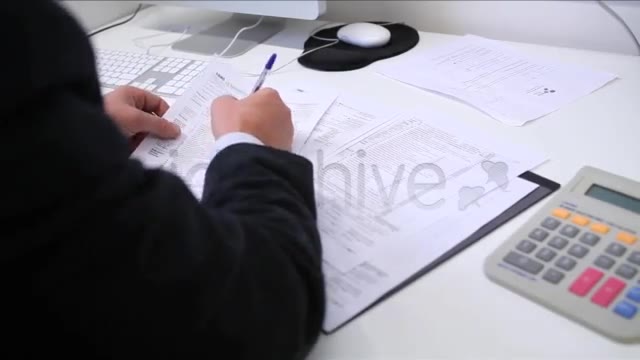 Businessman Filling Tax Forms  Videohive 3334203 Stock Footage Image 2