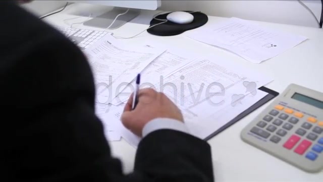 Businessman Filling Tax Forms  Videohive 3334203 Stock Footage Image 4