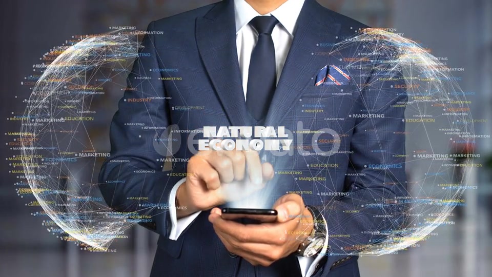 Businessman Hologram Concept Economics Natural Economy Videohive 23053789 Motion Graphics Image 7