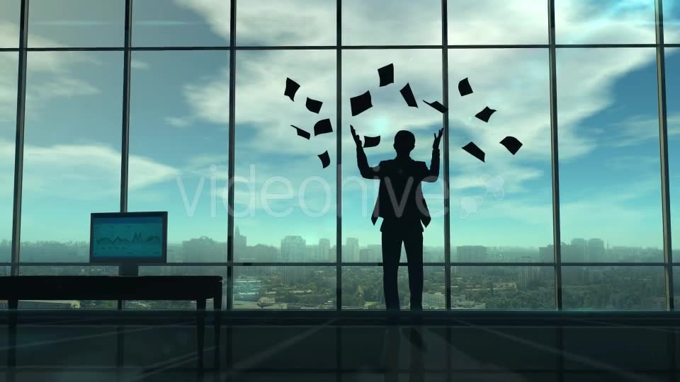 Businessman Spreading Paper By The Office Window Videohive 20248365 Motion Graphics Image 2