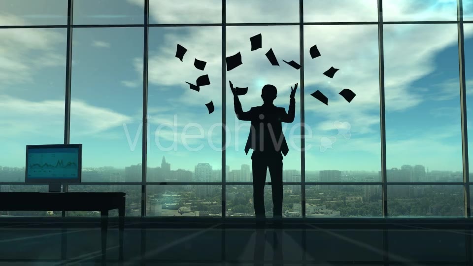 Businessman Spreading Paper By The Office Window Videohive 20248365 Motion Graphics Image 3
