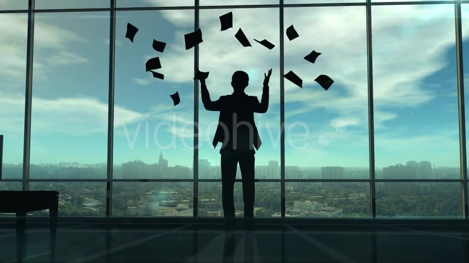 Businessman Spreading Paper By The Office Window Videohive 20248365 Motion Graphics Image 5