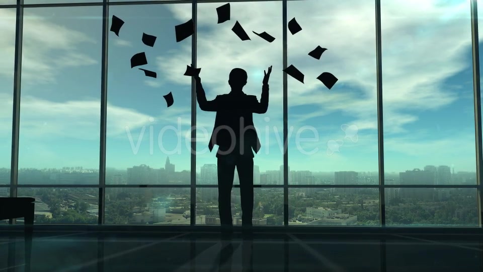 Businessman Spreading Paper By The Office Window Videohive 20248365 Motion Graphics Image 6