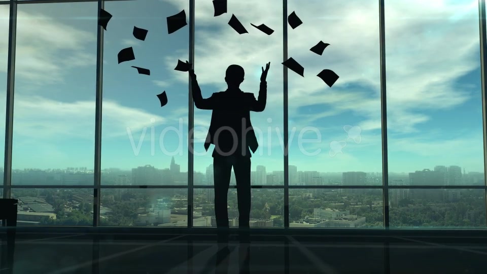 Businessman Spreading Paper By The Office Window Videohive 20248365 Motion Graphics Image 7