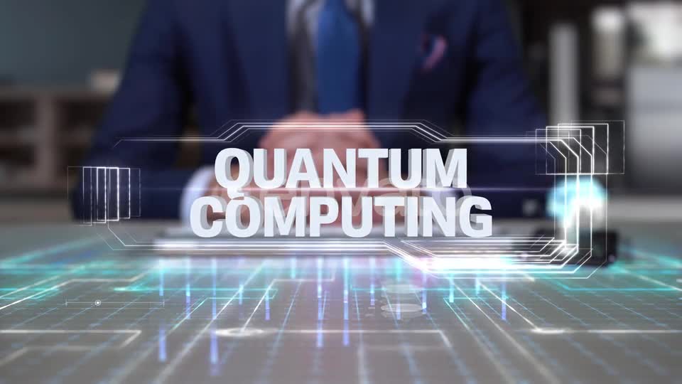 Businessman Writing On Hologram Desk Tech Word Quantum Computing Videohive 23999431 Motion Graphics Image 10