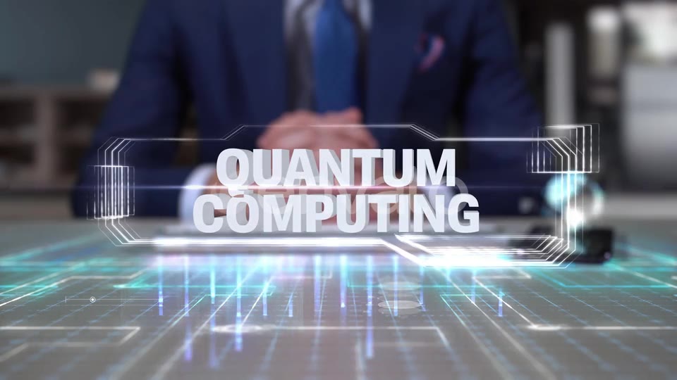 Businessman Writing On Hologram Desk Tech Word Quantum Computing Videohive 23999431 Motion Graphics Image 8