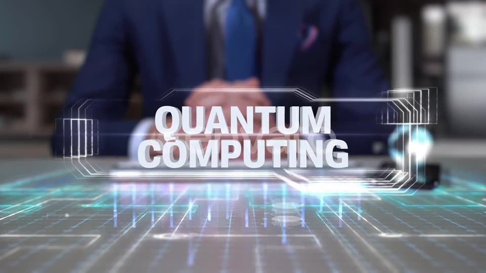 Businessman Writing On Hologram Desk Tech Word Quantum Computing Videohive 23999431 Motion Graphics Image 9