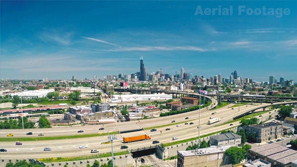 Busy Chicago Aerial Footage  - Download Videohive 8013074