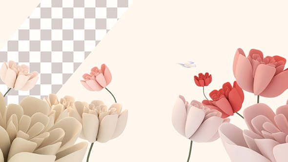 Butterfly Flying Over Flowers - 15530956 Download Videohive