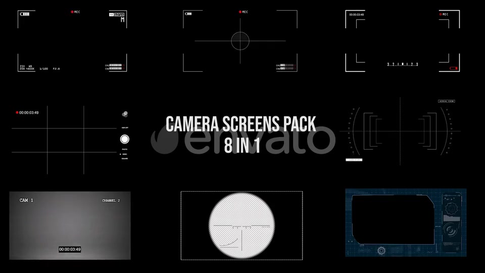 Camera Screen Pack 8 in 1 Videohive 25161515 Motion Graphics Image 10