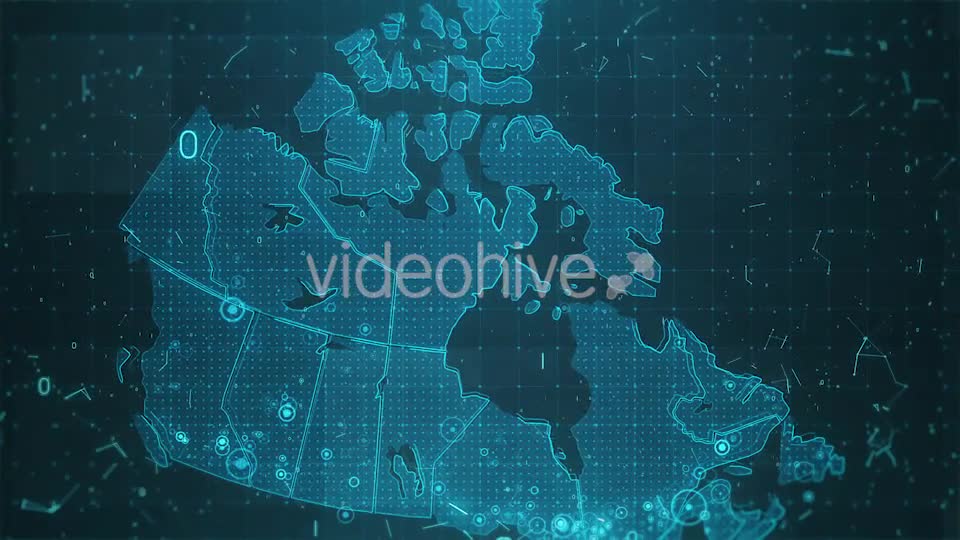 Canada Map Background Cities Connections HD Videohive 20483605 Motion Graphics Image 1