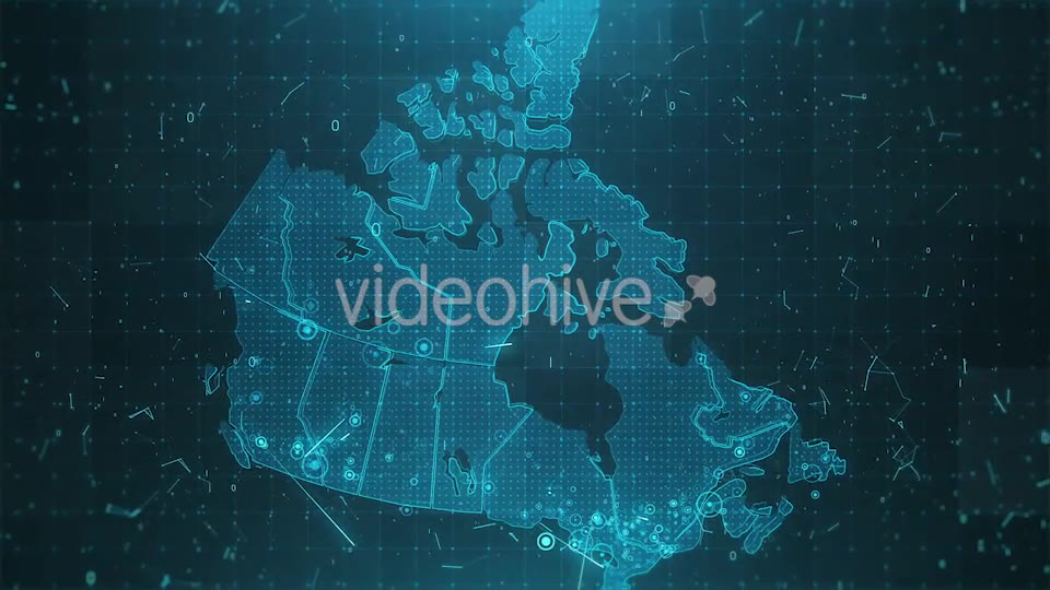 Canada Map Background Cities Connections HD Videohive 20483605 Motion Graphics Image 2
