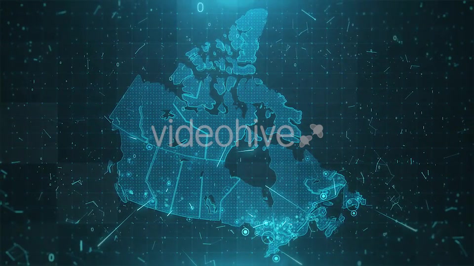 Canada Map Background Cities Connections HD Videohive 20483605 Motion Graphics Image 3
