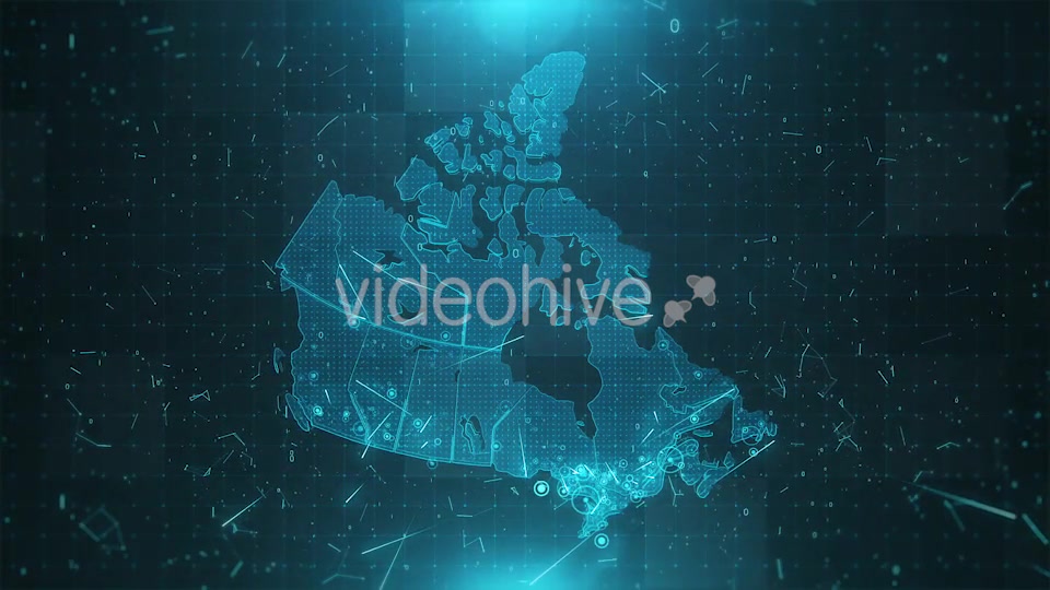 Canada Map Background Cities Connections HD Videohive 20483605 Motion Graphics Image 5