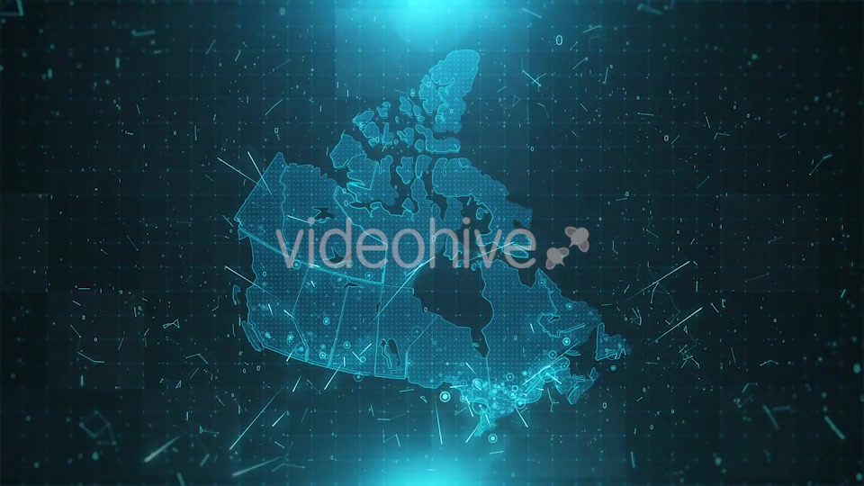 Canada Map Background Cities Connections HD Videohive 20483605 Motion Graphics Image 6