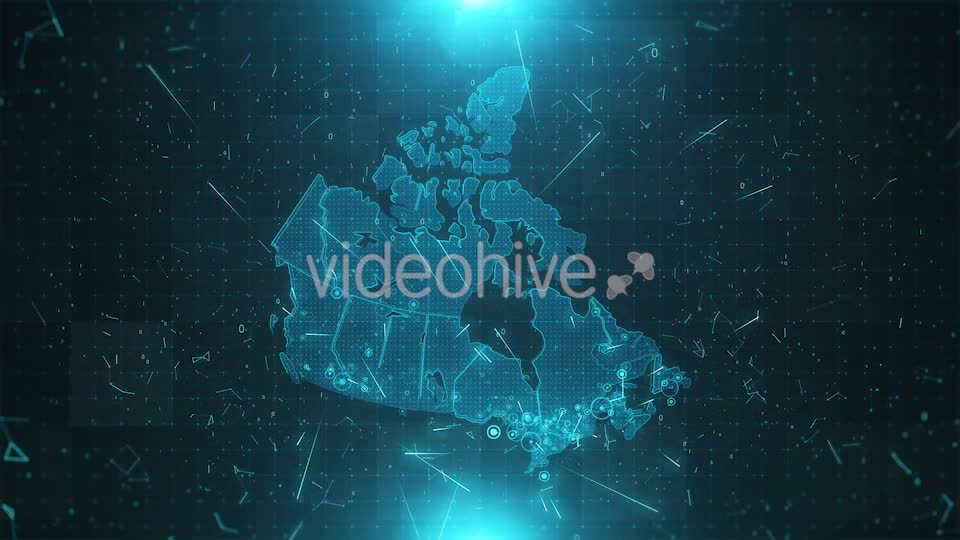 Canada Map Background Cities Connections HD Videohive 20483605 Motion Graphics Image 9