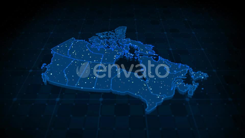 Canada Map Videohive 22365372 Motion Graphics Image 1