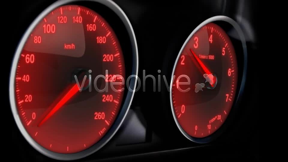 Car Acceleration Glowing Dashboards Videohive 6591307 Motion Graphics Image 1