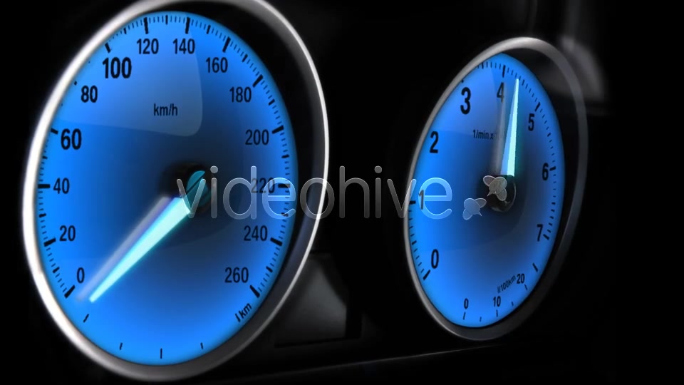 Car Acceleration Glowing Dashboards Videohive 6591307 Motion Graphics Image 6