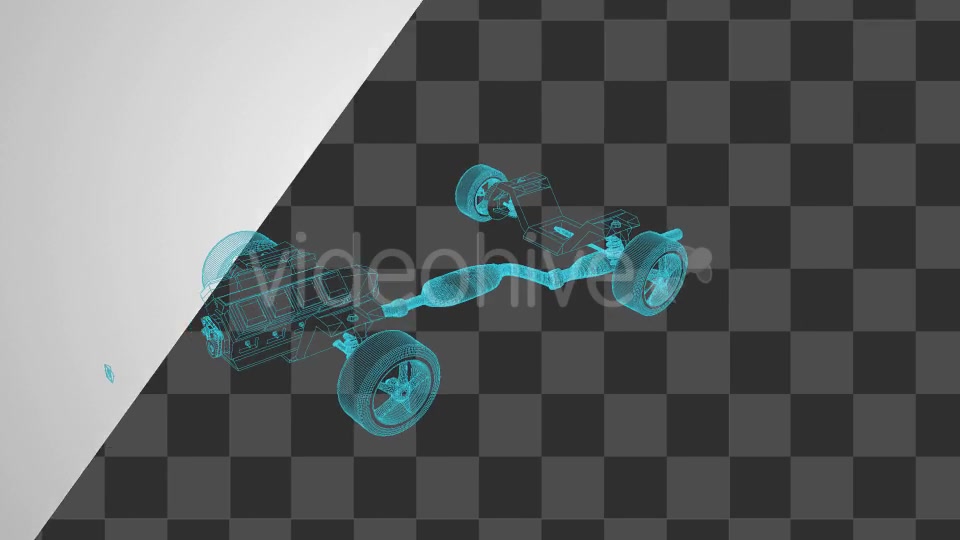 Car Assembling From Parts Wireframe Videohive 21145539 Motion Graphics Image 2