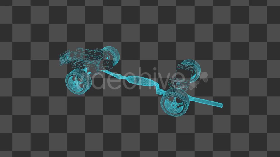 Car Assembling From Parts Wireframe Videohive 21145539 Motion Graphics Image 3