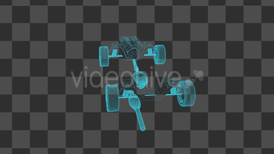 Car Assembling From Parts Wireframe Videohive 21145539 Motion Graphics Image 4