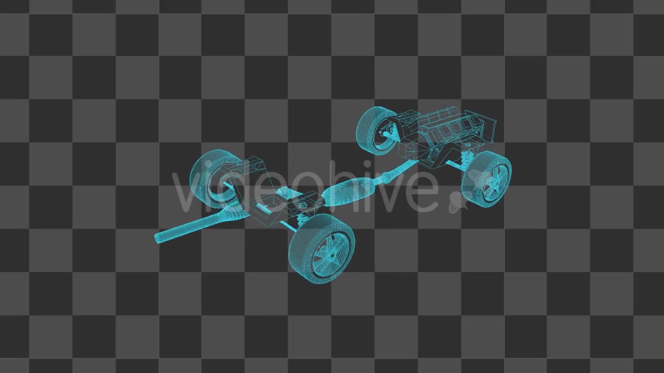 Car Assembling From Parts Wireframe Videohive 21145539 Motion Graphics Image 5