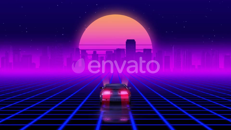 Car City Retro Trip 1 Vj Loops Background Videohive 24593403 Motion Graphics Image 6