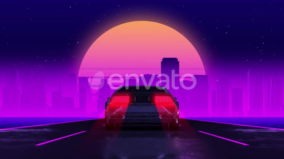 Car City Retro Trip 1 Vj Loops Background Videohive 24593403 Motion Graphics Image 7