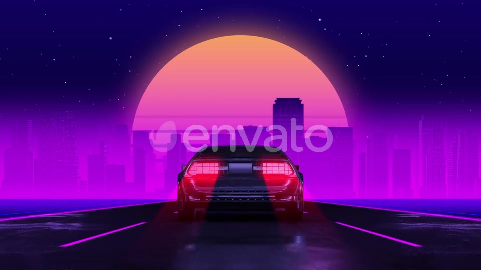 Car City Retro Trip 1 Vj Loops Background Videohive 24593403 Motion Graphics Image 8