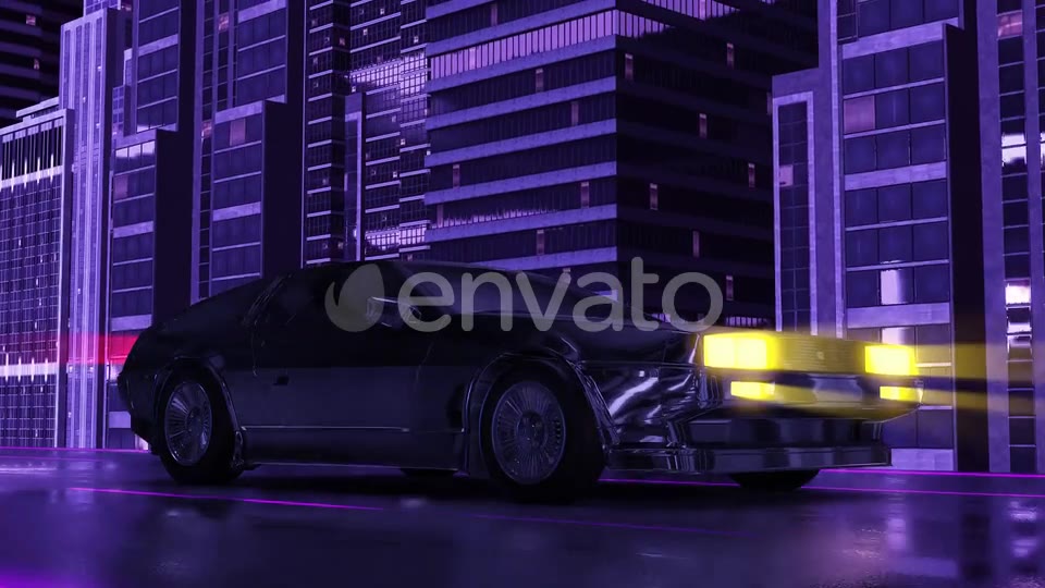 Car City Retro Trip 2 Vj Loops Background Videohive 24593405 Motion Graphics Image 3