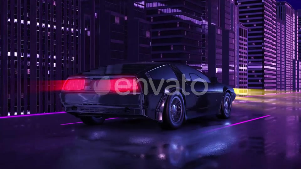 Car City Retro Trip 2 Vj Loops Background Videohive 24593405 Motion Graphics Image 6