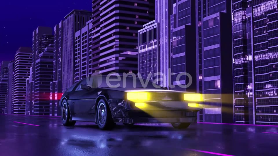 Car City Retro Trip 2 Vj Loops Background Videohive 24593405 Motion Graphics Image 7