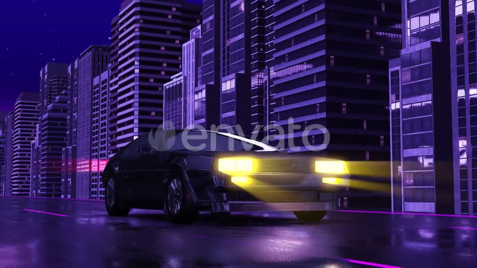 Car City Retro Trip 2 Vj Loops Background Videohive 24593405 Motion Graphics Image 8