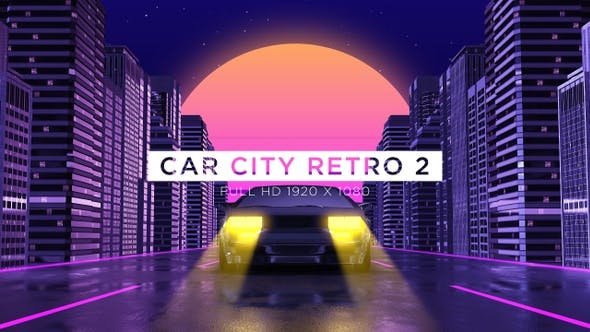 Car City Retro Trip 2 Vj Loops Background - 24593405 Download Videohive