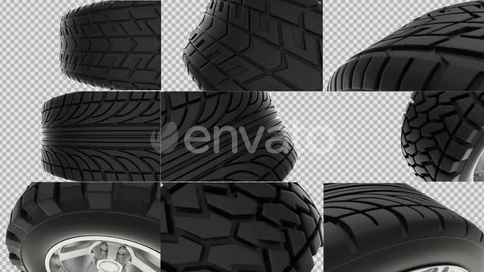 Car Tire Transition 4K Videohive 23044254 Motion Graphics Image 1
