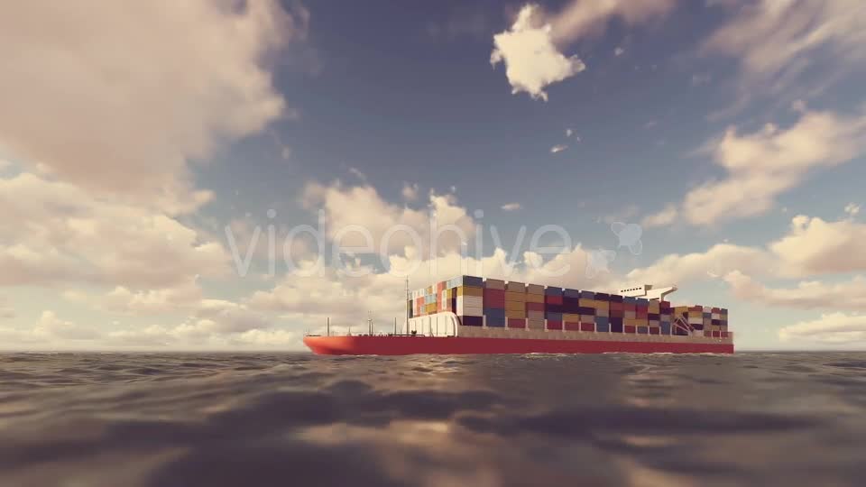 Cargo Container Ship On The Sea Animation Videohive 17568616 Motion Graphics Image 1