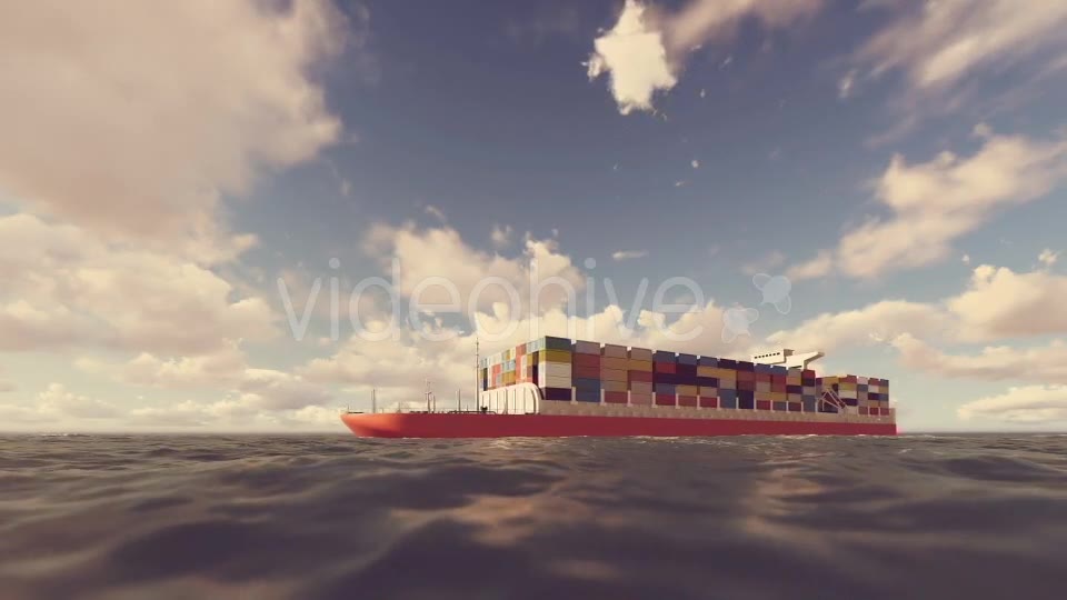 Cargo Container Ship On The Sea Animation Videohive 17568616 Motion Graphics Image 2