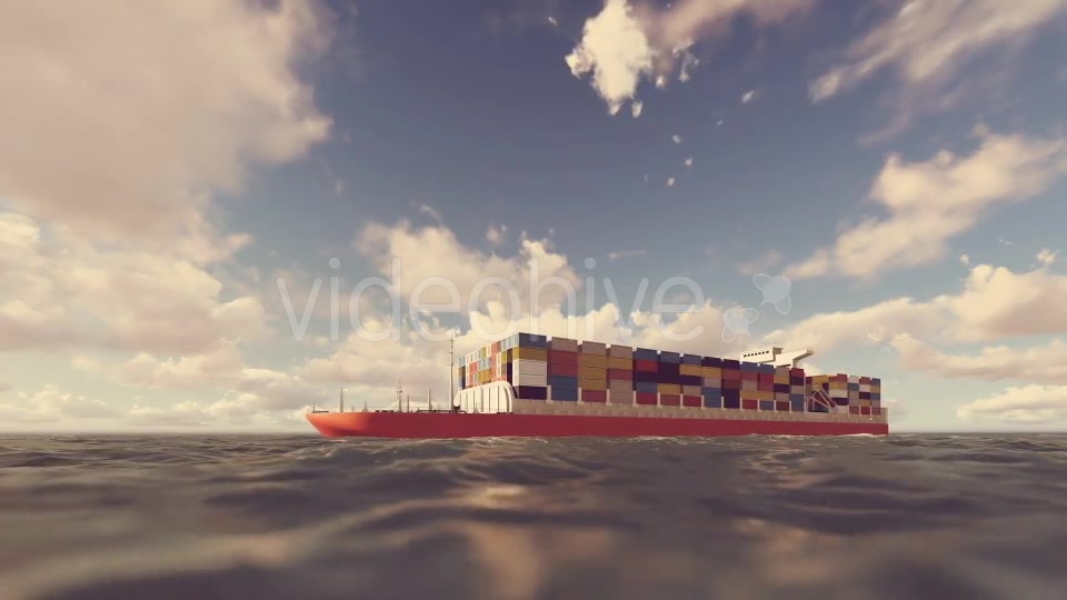 Cargo Container Ship On The Sea Animation Videohive 17568616 Motion Graphics Image 3