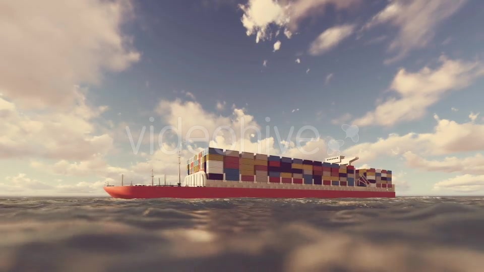 Cargo Container Ship On The Sea Animation Videohive 17568616 Motion Graphics Image 5