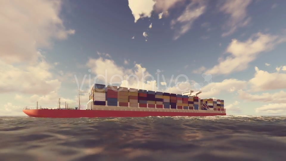 Cargo Container Ship On The Sea Animation Videohive 17568616 Motion Graphics Image 8