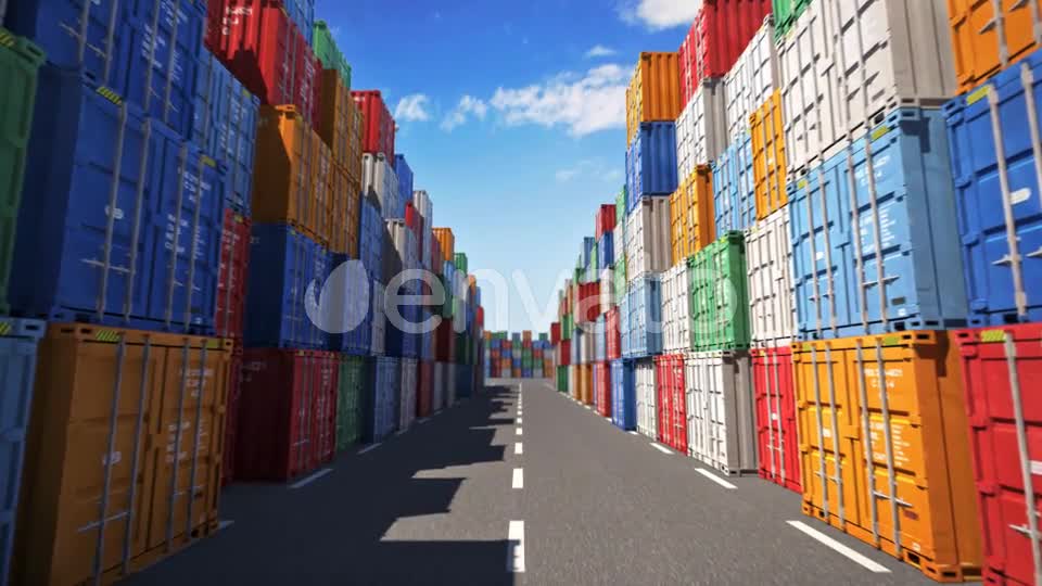 Cargo Containers Port Videohive 23706246 Motion Graphics Image 1