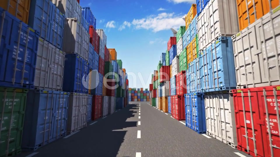 Cargo Containers Port Videohive 23706246 Motion Graphics Image 4