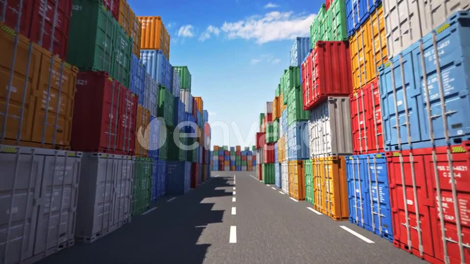 Cargo Containers Port Videohive 23706246 Motion Graphics Image 8