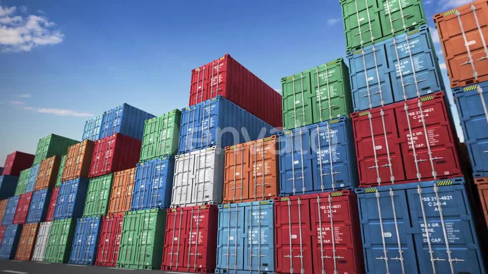 Cargo Containers Port Videohive 23796478 Motion Graphics Image 7
