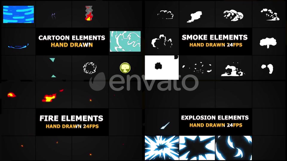 Cartoon Animated Elements | Motion Graphics Pack Videohive 23890147 Motion Graphics Image 11