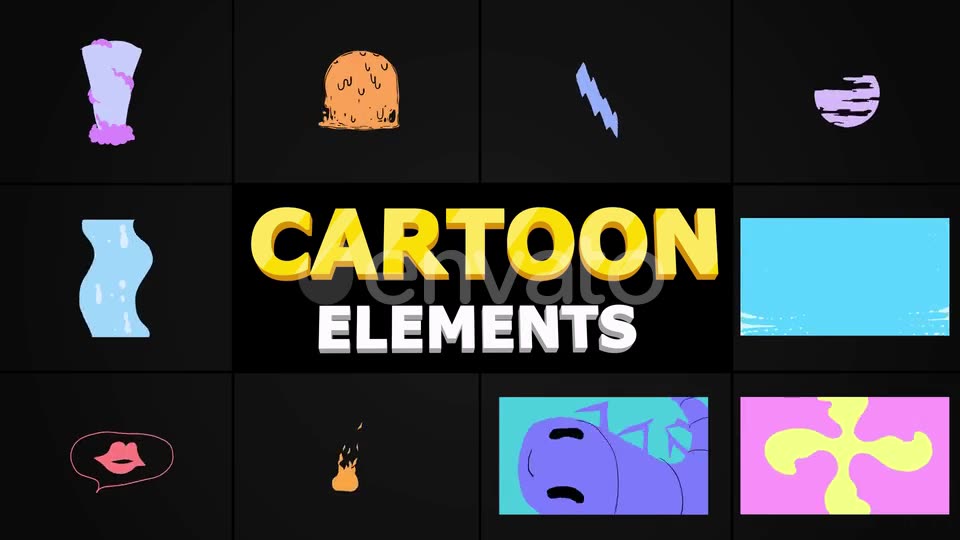 Cartoon Animated Elements | Motion Graphics Pack Videohive 23890147 Motion Graphics Image 2