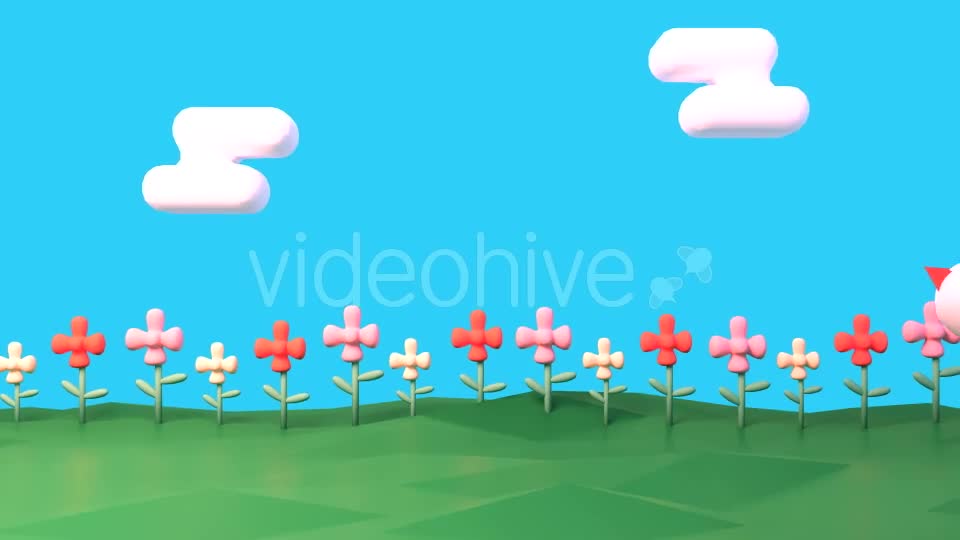 Cartoon Bird And Flower Garden Videohive 15438336 Motion Graphics Image 1