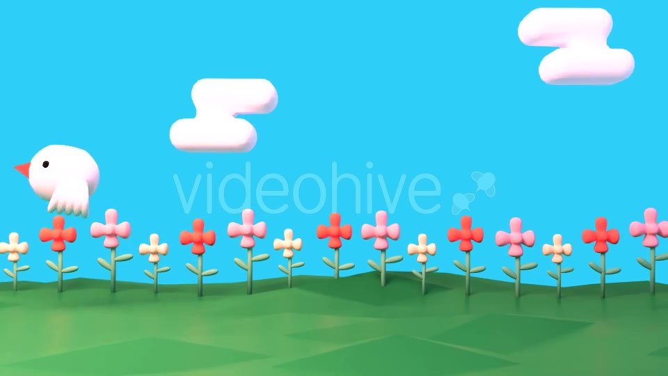 Cartoon Bird And Flower Garden Videohive 15438336 Motion Graphics Image 10