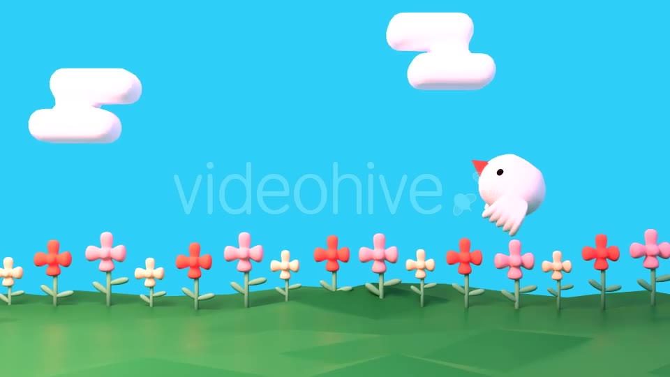 Cartoon Bird And Flower Garden Videohive 15438336 Motion Graphics Image 2